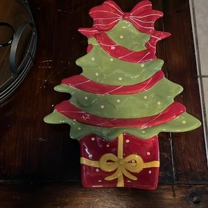 Christmas tree platter